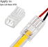 COB LED Strip to Wire Connector 20 Pieces Waterproof LED Adapter Connectors Transparent Solderless LED Light Strip Connectors for Strip Light Unwi...