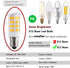 KAKEMONO E12 LED Candelabra Light Bulbs 4W Replace E12 40 Watt Halogen Equivalent,Warm White 2700K C7 T4 120V Small Base E12 for Ceiling Fan Chand...