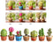 7 in 1 Dollhouse Decoration Plant Pots Miniature Green Potted Miniature Bonsai Model Dollhouse Accessories Decor,1 12 Scale Doll House Miniature P...