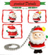 12 inch Ceiling Fan Pull Chain Father Christmas Charm Pendant Ceiling Fan Danglers Fan Pulls Chain Extender with Ball Chain Connector for Ceiling ...