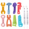 8 Pack Chew Baby Teething Toys for 0-12 Months, Freezable BPA Free Silicone Baby Molar Teether Chew Toys, Hammer Wrench Spanner Pliers Hand Saw Sh...
