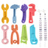 8 Pack Chew Baby Teething Toys for 0-12 Months, Freezable BPA Free Silicone Baby Molar Teether Chew Toys, Hammer Wrench Spanner Pliers Hand Saw Sh...