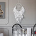 Dremisland White Feathers Dream Catcher Wall Hanging Elegant Wall Art Room Decoration for Windows Balcony Bedroom Wedding Party Gift for Girls and...