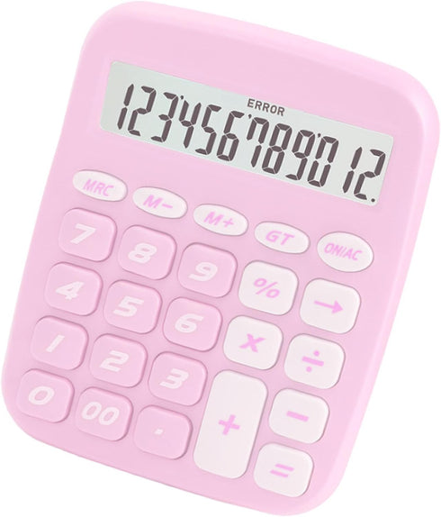Desktop Calculator Big Buttons, 12 Digit Extra Large LCD Display, Battery Powered Office Calculators, Electronic Accounting Calculator for Busines...