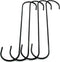 4 - Pack Extra Large 10"Black Antistatic Coating Steel Hanging Hooks S Shaped Heavy-Duty S Type Hooks,Best for Kitchenware, Pots, Utensils, Plants...