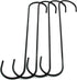 4 - Pack Extra Large 10"Black Antistatic Coating Steel Hanging Hooks S Shaped Heavy-Duty S Type Hooks,Best for Kitchenware, Pots, Utensils, Plants...