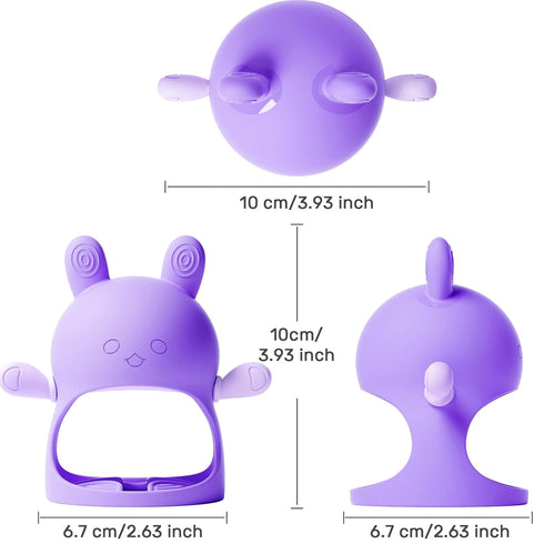 NCVI Baby Silicone Teether Hand Grip for 0-6 Months, Never Drop Baby Sucking Teething Relief Hand Held, Hand Wrist Chewing Teether Toys Mitten for...