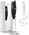 Handheld Milk Frother for Coffee - Stainless Steel Electric Drink Mixer & Matcha Whisk - Ergonomic Hand Frother With Stand & Recipes (Black)...
