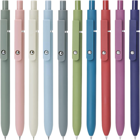 FIOVER Gel Pens, 10pcs 0.5mm Quick Dry Black Ink Pens Fine Point Smooth Writing Pen High-End Series Pens Ballpoint for School Office Home Supplies...