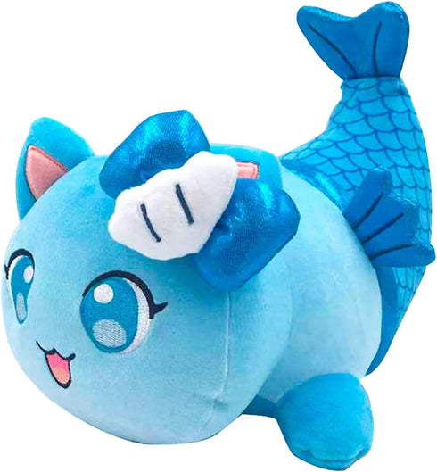 Mermaid Cat Stuffed Animal Plush,Meemeows Cat Food Plushies Cat, Cute Anime Cartoon Cat Stuffed Animal Figure Toy Plush Pillow Gift for Kids and F...