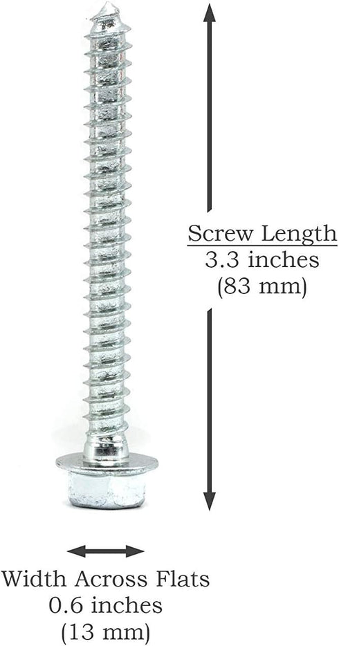 THE CIMPLE CO Pitch Pad Kit - Zinc - Grade 5 Steel Lag Bolts (6) and Mastic Pads (3) for Roof Antennas, TV Mounts, Tripods, and Satellite Dish Ins...