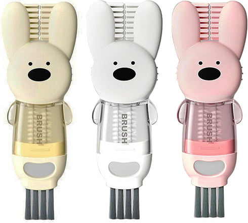 3-in-1 Cup Lid Cleaning Brush, Bottle Brush Set, Multi-purpose Gap Cleaning Brush, Kitchen Tool Cleaning Brush for Cup Lids, Milk Bottles, Molds(3...