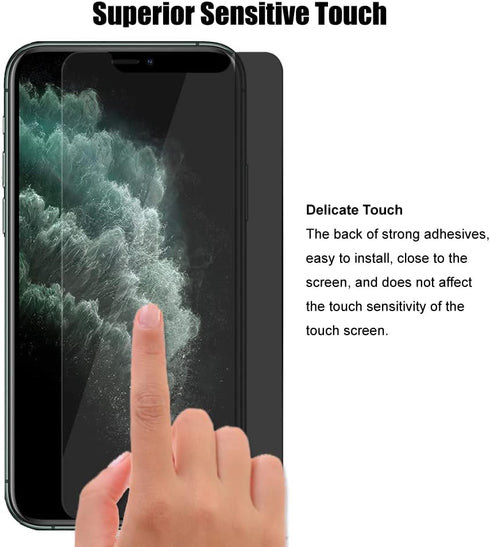 (3+3) For iPhone 11 Pro Max (6.5") (3 Pack) Anti Spy Private Tempered Glass Film Privacy Screen Protector and (3 Pack) Camera Lens Protector [Not ...