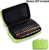 BTSKY Art Marker Carrying Case Lipstick Organizer-60 Slots Canvas Zippered Markers Storage for Touch Spectrum Noir Paint Sharpie Markers, Empty Wa...