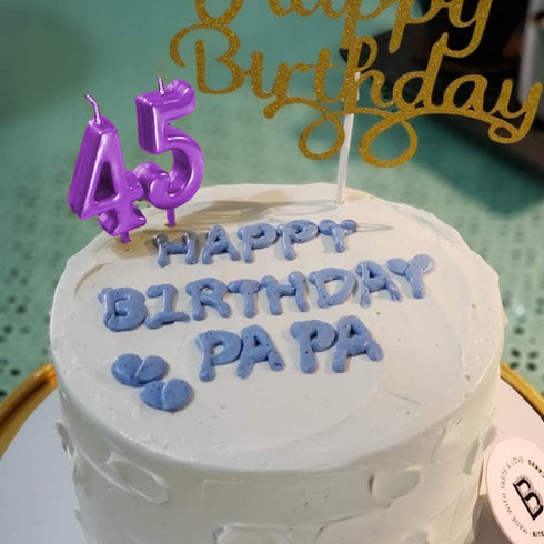 3rd Birthday Candle Three Years Purple Happy Birthday Number 3 Candles for Cake Topper Decoration for Party Kids Adults Numeral 30 23 37 33 13...