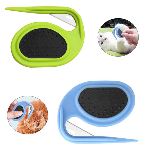 2 PCS Pet Grooming Tool Professional Dematting Comb Dog Detangler Brush Hair Grooming Tool Dog Undercoat Rake Grooming Rake for Grooming - Cuts Th...