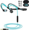 mucro Sports Headphones Wired Over Ear Behind The Neck Headphones Running Earphones Wrap Around in-Ear Stereo Earbuds with Microphone for Jogging ...