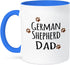3dRose German Shepherd Dog Dad Mug, 11 oz, Brown...