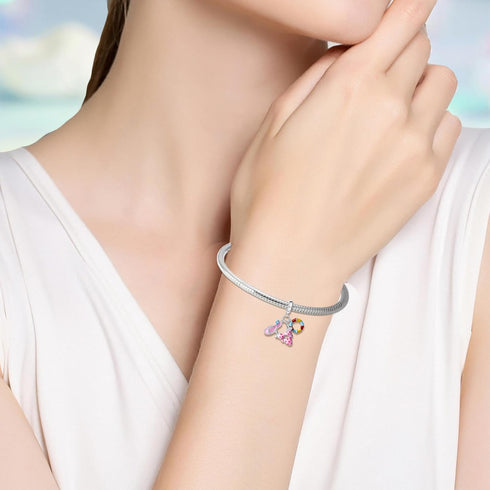 Tourism Luggage Airplane Charm for 925 Sterling Silver for Women's Bracelets & Necklaces Dangle Pendant for Christmas Day Valentine's Day Mother's...