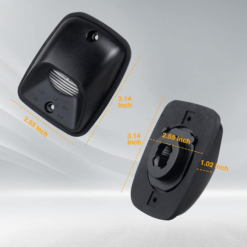 HERCOO License Plate Lights Lamp Lens Black Housing Compatible with 1995 1996 1997 1998 1999 2000 2001 2002 2003 2004 Tacoma Pickup Truck Rear Ste...
