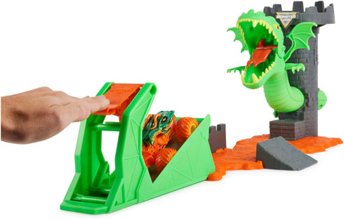 Monster Jam, Dueling Dragon Playset with Exclusive 1:64 Scale Dragon Monster Truck, Kids Toys for Boys Ages 3 and up...