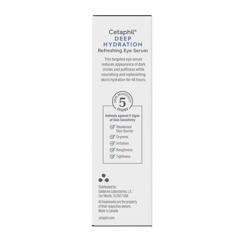 Cetaphil Deep Hydration Refreshing Eye Serum, 0.5 fl oz, 48Hr Hydrating Under Eye Cream to Reduce the Appearance of Dark Circles, With Hyaluronic ...