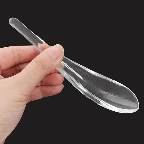 CALLARON Glass Foods Spoon Glass Spoon Glass Cake Spoons Clear Rice Spoon Glass Soup Spoons for Kitchen Restaurant Ice Cream Spoon...
