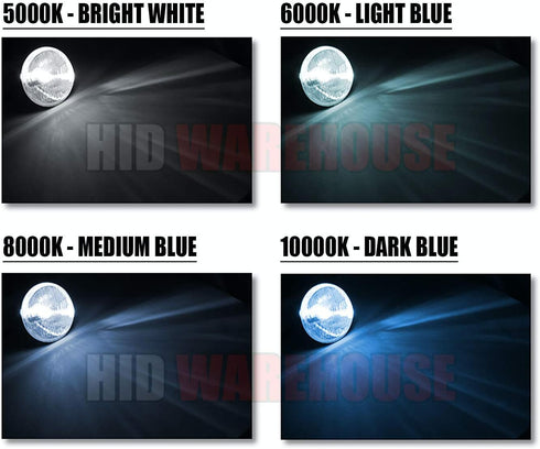 HID-Warehouse HID Xenon Replacement Bulbs - Bi-Xenon 9004 6000K - Light Blue (1 Pair)...