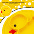 Linowos Silicone Divided Toddler Plates, Portable Non Slip Suction Plates for Children Babies and Kids BPA Free Baby Dinner Plate (Duck-Yellow) 1...
