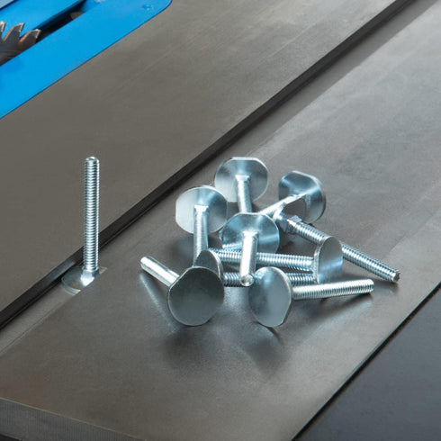 POWERTEC 71614 Miter T Locking Bolts, Improved Flange Bolt & T-bolt Accessory for 3/4" x 3/8" Miter Gauge Slots on Table Saws, Router Table & Unis...