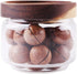 Glass Coffee Containers, 8.5 FL OZ/250 ml Kitchen Serving Food Storage Canister with Sealed Wooden Lid, BPA-Free Clear Glass Jar for Tea Leaves, P...