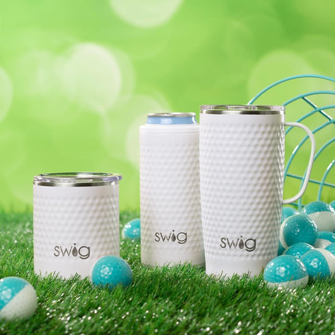 Swig Life Skinny Can Cooler, 12oz Insulated Slim Can Holder, Stainless Steel Cooler, Covers for Tall Beer Bottles, Beach Accessories for Women (Go...