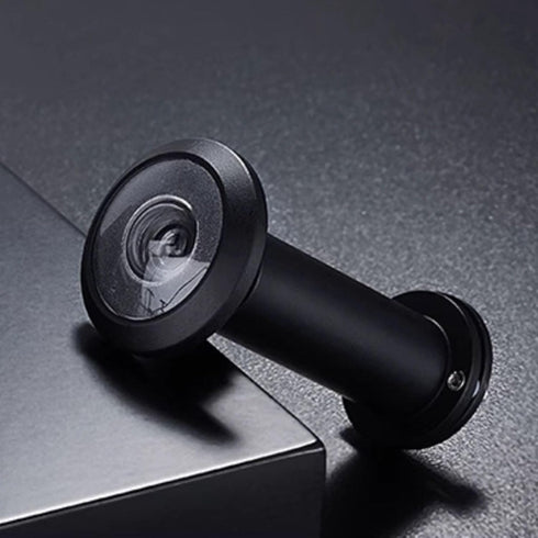 Door Viewer, Diameter 16mm Metal 200-degree Door Peephole with Rotating Privacy Cover, Solid Brass Front Doors Viewers for Home Office Hotel, Blac...