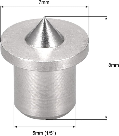 uxcell 5mm Drill Center for Dowel and Tenon, Stainless Steel, Woodworking Doweling Centering Tool 8Pcs...