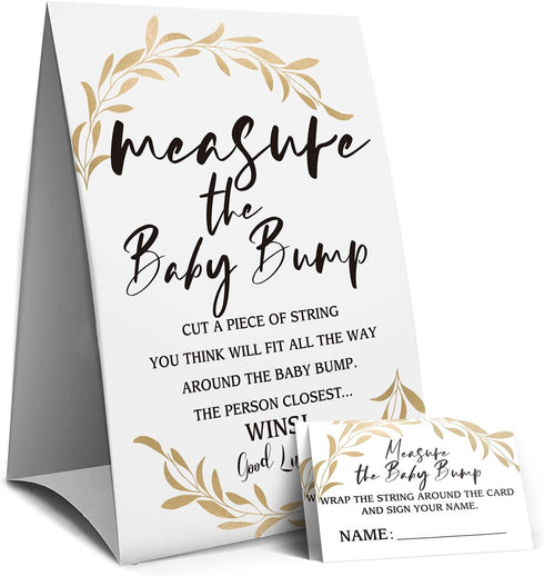 Measure Mommy's Belly, Baby Shower Game Pack, 50 Guessing Cards, 7 x 5 Inches...