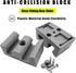 52mm Bathroom Sliding Door Glass Anti-Collision Block Side Guide Rail for Shower Door Bathroom Sliding Door Bumper Shower Room Accessories(4pcs,Gr...