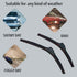 OEM Quality 22 "+ 22" Quality all-weather durable stable quiet wiper blades + Suitable for all weather (2 blades) (24+18)...