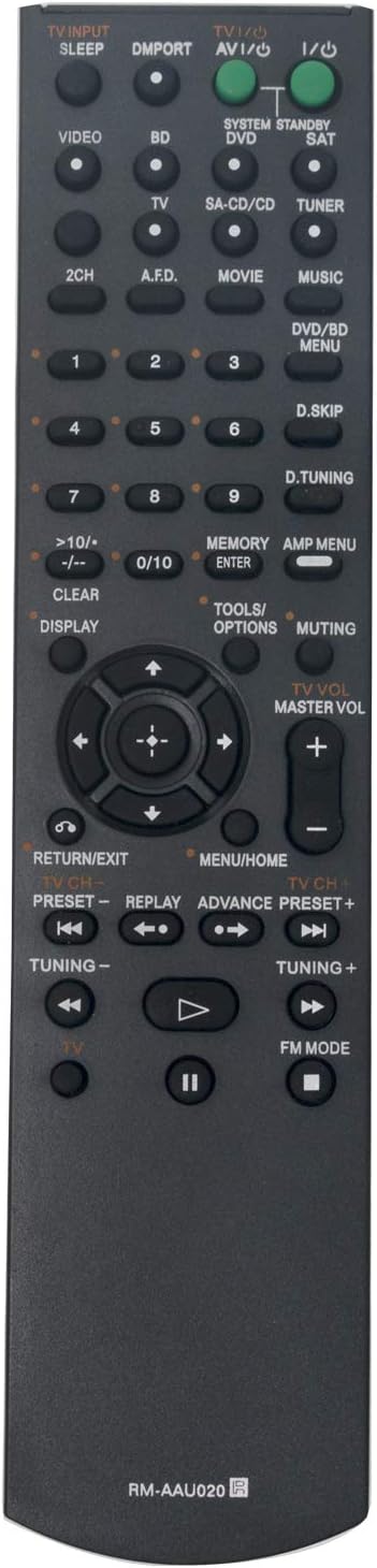 RM-AAU020 Replace Remote Control - AIDITIYMI RMAAU020 Remote Control Replacement for Sony RM AAU020 STR-DH500 STR-DG520 Audio Video Receiver...