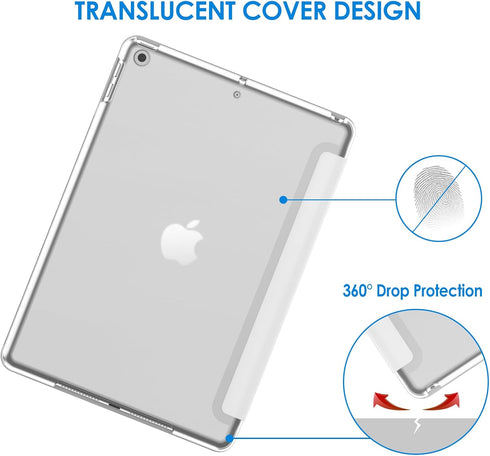 JETech Case for iPad 10.2-Inch (2021/2020/2019 Model, 9/8/7 Generation), Auto Wake/Sleep Cover (White)...