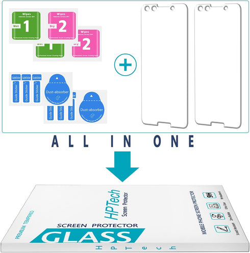 HPTech (2 Pack) Designed for Google (Pixel 3) Tempered Glass Screen Protector, Anti Scratch, Bubble Free...