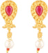 Efulgenz Indian Wedding Bridal Jewelry for Women Antique Gold Tone Floral Choker Necklace Faux Pearl Drop Dangling Earrings Kundan Bridal Set Indi...