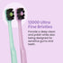 Lindo EcoCare Polishing Toothbrush - Charcoal Infused Bristles & Biodegradable Handle, for Sensitive Gums and Teeth, 12000+ Ultra Fine Charcoal In...