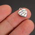 100pcs Heart Shape Charms Pendants Made with Love Letters Carving DIY Craft Necklace Bracelets Keychain Jewelry Making Findings Accessories (Ancie...