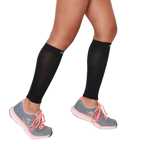 COPPER HEAL CALF Copper Compression SLEEVES (1 PAIR) For Exercise Sport Recovery - Calf Muscle Strains Shin Splints Leg...