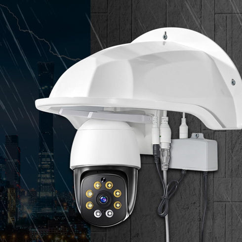 HOMSFOU Universal Sun Rain Shade Camera Cover Shield Outdoor Security Survielance Camera Shield Protector Protective Roof for Nest/Ring/Arlo/Dome/...