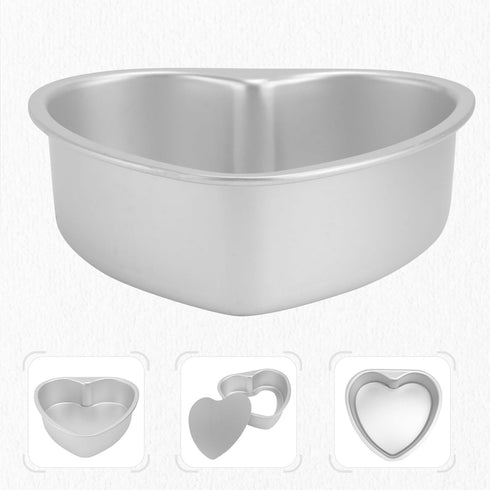 Zerodeko 1PC Heart Shape Cake Pan with Removable Bottom, Cheesecake Pan Chiffon Cake Mold Non-stick Baking Mould Bakeware for Home Oven Wedding Pa...