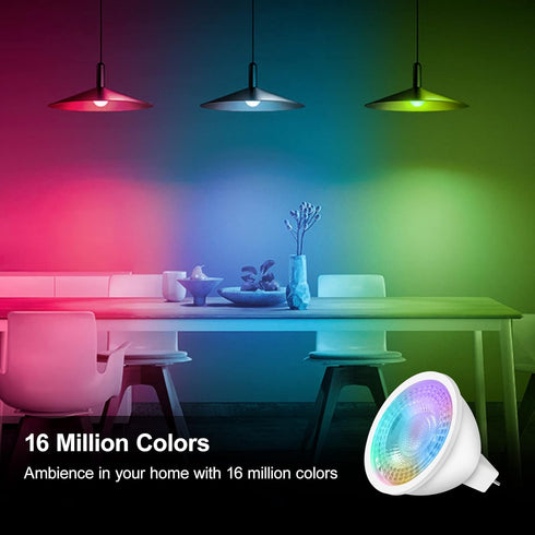 Zigbee MR16 Smart Bulbs, Compatible with hu*e*, Alexa, Google & ConBee (Hub Required), 5W, GU5.3 LED WiFi Bulb, 5W(50W), Dimmable LED AC/DC 12V, C...