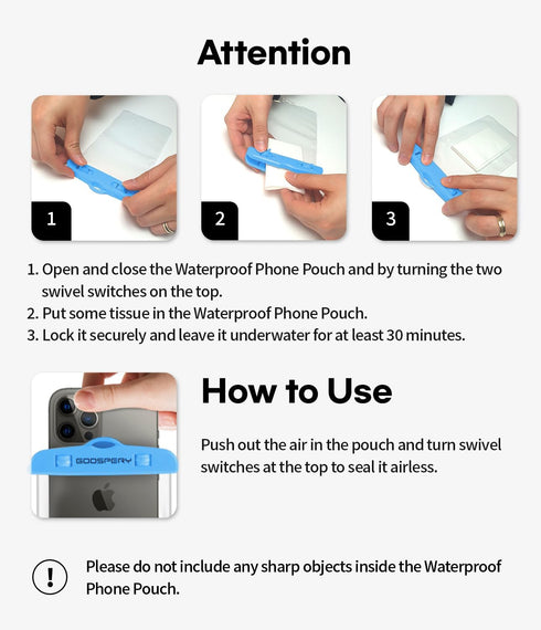 GOOSPERY [2-Pack Universal Waterproof Phone Pouch, Underwater Cellphone Dry Case Beach Bag Compatible with iPhone 14 13 12 11 Pro Max Mini Xs XR, ...