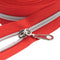 YaHoGa #5 Silver Metallic Nylon Coil Zippers by The Yard Bulk Red Tape 10 Yards with 25pcs Pulls for DIY Sewing Tailor Craft Bag (Red)...