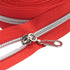 YaHoGa #5 Silver Metallic Nylon Coil Zippers by The Yard Bulk Red Tape 10 Yards with 25pcs Pulls for DIY Sewing Tailor Craft Bag (Red)...